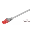 Microconnect U/UTP Cat6 Ethernet Cable 15m Grey - 5 Pack (V-UTP615VP)