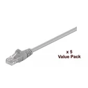 Microconnect U/UTP Cat5e (Gigabit) Ethernet Cable 15 m Grey 5 Pack (V-UTP515VP)