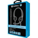 Sandberg USB Office Headset Pro Stereo On Ear Multimedia Ακουστικά με μικρόφωνο και σύνδεση USB-A