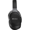 Sandberg Travel Ασύρματα Ενσύρματα Over Ear Ακουστικά με 30 ώρες Λειτουργίας Μαύρα
