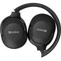 Sandberg Travel Ασύρματα Ενσύρματα Over Ear Ακουστικά με 30 ώρες Λειτουργίας Μαύρα