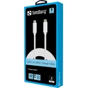 Sandberg Καλώδιο USB C Male USB C 60W Λευκό 2m