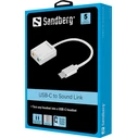 Sandberg Εξωτερική USB-C Κάρτα Ήχου 2.0 σε Λευκό χρώμα 136-26