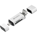 Sandberg Adapter Card Reader micro USB USB 3.0 Type-C for SD microSD White