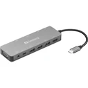 Sandberg USB-C Docking Station HDMI 4K PD Dual Monitor Silver 136-45