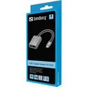 Sandberg Μετατροπέας USB-C male σε USB-C female Γκρι