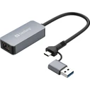 Sandberg Adapter USB-A USB-C to Ethernet Female