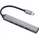 Sandberg Hub 5 Θυρών USB 3.0 με σύνδεση USB-C Ασημί 336-50
