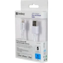 Sandberg Καλώδιο USB σε Lightning Λευκό 1 m