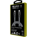 Sandberg Καλώδια Δικτύου Survivor Braided USB 2.0 Cable USB-C male - USB-C 100W PD White 1m