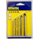 Irwin Σετ 5 Τρυπάνια για Γυαλί και Πλακίδια με Κυλινδρικό Στέλεχος (4,5,6,8,10 mm) - IRW10507912
