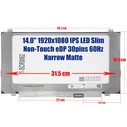 CoreParts Οθόνη Υπολογιστή 14 inches LED IPS Slim 1920x1080 Matte 30 Pin