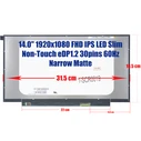 Lenovo Οθόνη Υπολογιστή 14 IPS Full HD για Laptop Lenovo C340 14API Type 81N6