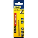Irwin HSS (cobalt) Drill Bit 3x61mm with Cylindrical Shank