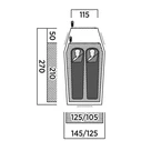 Easy Camp Tunnel Tent Green 3-Season for 2 Persons 47x14x110 cm (Model 120471, MPN 617584)