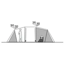 Easy Camp Twin 6 Σκηνή Camping Πράσινη 4 Εποχών για 6 Άτομα 610x240x195 εκ.