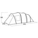 Easy Camp Twin 6 Σκηνή Camping Πράσινη 4 Εποχών για 6 Άτομα 610x240x195 εκ.