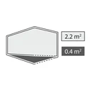 Robens Chaser 2 LW Tunnel Tent - White - 3-Season - 2-Person - Waterproof 2000 mm - 225x165x95 cm - Model 130436