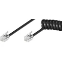 MicroConnect Network Cables Handset Cable RJ10 RJ10 2m Black