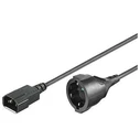 MicroConnect Μετατροπέας Καλώδιο IEC C14 Schuko 1.5m Μαύρο PE130150