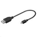 MicroConnect Μετατροπείς Αντάπτορες USB-A male to USB-A female 0.2m Μαύρο