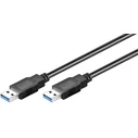 MicroConnect Καλώδιο USB-A σε USB-A 3m, Μαύρο
