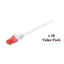 Microconnect U/UTP Cat6 Ethernet Cable 5m White - 10 Pack (V-UTP605WVP)