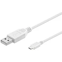 Microconnect Καλώδιο USB 2.0 σε micro USB (Regular), 5 m, Λευκό (USBABMICRO5W)