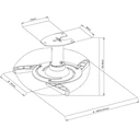 Vivolink Βάση Projector Οροφής VLMC101-H με Μέγιστο Φορτίο 15kg Λευκή