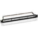 Microconnect CAT6 24-Port 19" Patch Panel, Unshielded, 8P8C (LSA), Black - PP-027