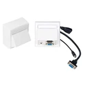 Vivolink Wall Outlet VGA, HDMI + 3.5mm White WI221192