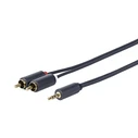 Vivolink 3.5mm Male to 2x RCA Male Cable 30 cm Black (PROMJRCA30)