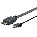 Vivolink Καλώδιο HDMI αρσενικό - USB-A αρσενικό 2m Μαύρο