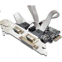 MicroConnect MC-PCIE-MCS1P2S PCIe κάρτα - 1x παράλληλη (DB-25 LPT) εξωτερική, 2x σειριακές (DB-9 RS-232) εσωτερικές