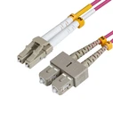 MicroConnect Καλώδιο Οπτικής Ίνας LC/UPC - SC/UPC 10m Μωβ LSZH (FIB422010P)