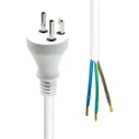 ProXtend Power Cord Denmark (Type K) to Open End 5 m - White (PC-KOE-005W-M)