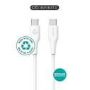 eSTUFF USB-C to USB-C Cable 0.5 m White (USB 2.0) - ES604070-BULK