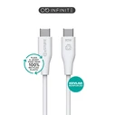 eSTUFF USB-C to USB-C Cable 0.5 m White (USB 2.0) - ES604070-BULK