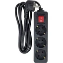 Microconnect Πολύπριζο 3 Θέσεων με Καλώδιο 3m MC-GRU0033BS