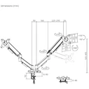 eSTUFF Βάση Γραφείου για 2 Οθόνες με Βραχίονα (GLB227012)