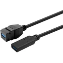 Vivolink Keystone Black USB 3.0 A-female to USB 3.0 A-male
