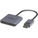 MicroConnect DisplayPort (male) to 2x HDMI (female) Adapter - Grey (MC-DP-2XHDMI)