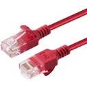 MicroConnect U/UTP Cat6a Slim Ethernet Cable 0.15m Red (V-UTP6A0015R-SLIM)