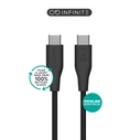 INFINITE (GRS) USB-C to USB-C Cable 3m Black PVC-Free Recycled Plastic