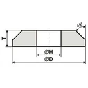 Andre προφίλ τροχός λείανσης 200mm x 8mm x 32mm 95A60K5VTE10-35 Γκρι (τύπος 1C)