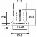 Κουμπί Διακόπτης 16mm Πράσινο DM-8688