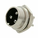 Default DM-767 CB Microphone 3 Pin Male Chassis Connector