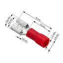 Default Insulated Female Spade Terminals 4.8mm 100pcs