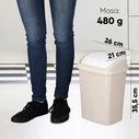 Curver Πλαστικό Καλάθι Απορριμμάτων 10L Μπεζ (25x36x20 cm)