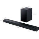 TCL Q65H Soundbar 5.1 Dolby Atmos 580W Slim Design with Wireless Subwoofer - Black